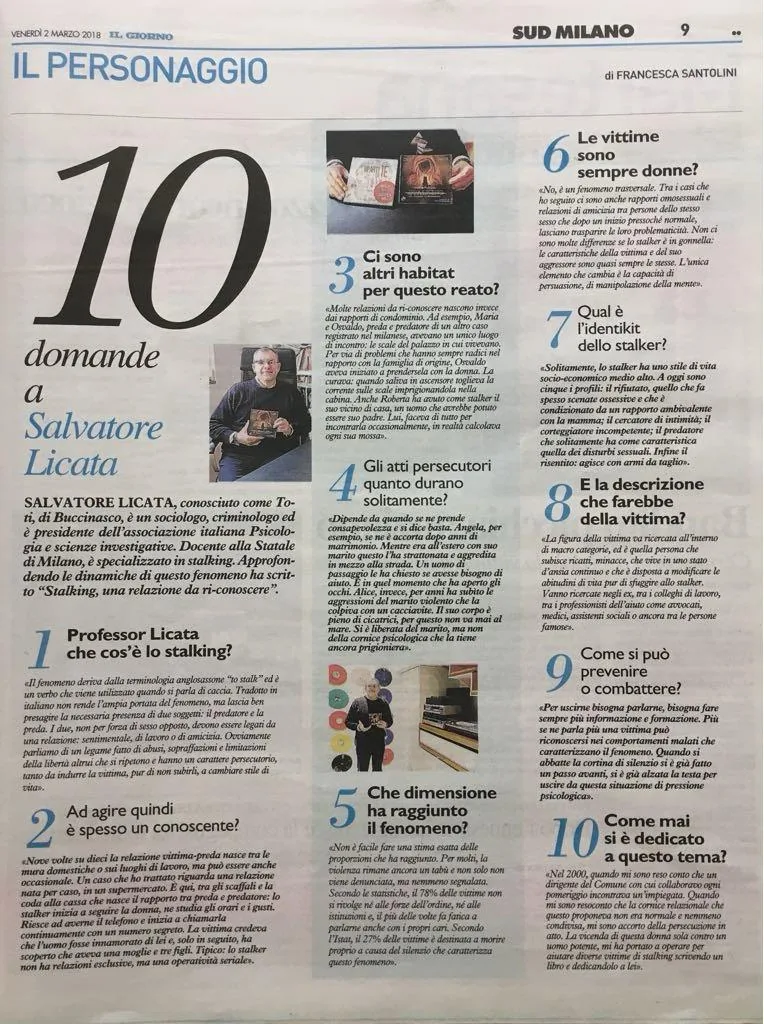 Ritaglio: 10 domande a Salvatore Licata